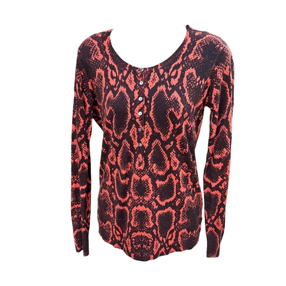 SEFAN GREEN orange & black sweater, size 1(S)